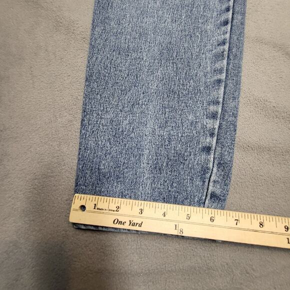 Vintage Jordache Jeans Girls 16 Blue Straight Leg Mom Stretch Distressed Denim - Picture 6 of 12